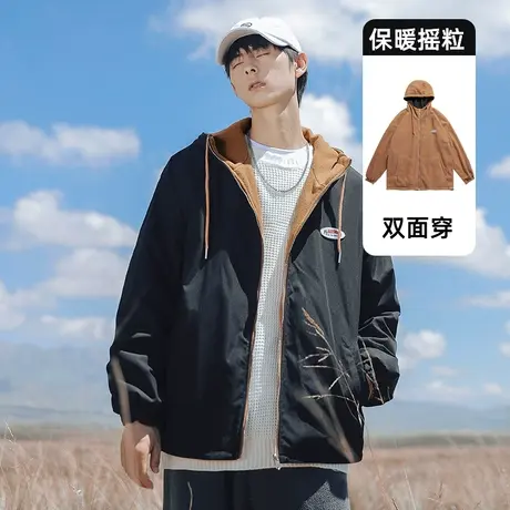 男生户外防风冲锋衣男款机能登山服夹克连帽外套男春秋款潮高级感图片