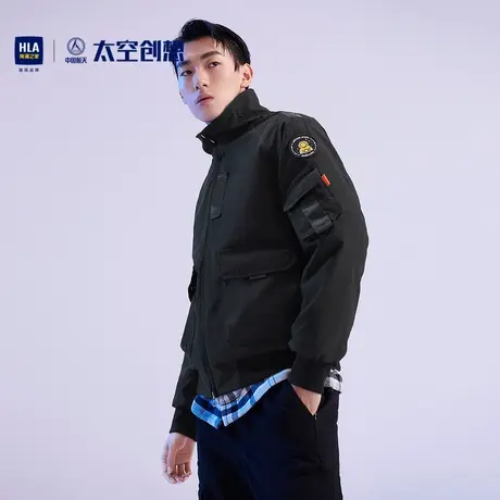 HLA/海澜之家中国航天太空创想系列夹克时尚立领保暖气凝胶外套男商品大图