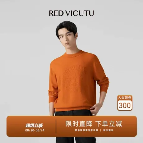 VICUTU/威可多长袖针织衫男舒暖亲肤时尚半高领商务通勤毛衣商品大图