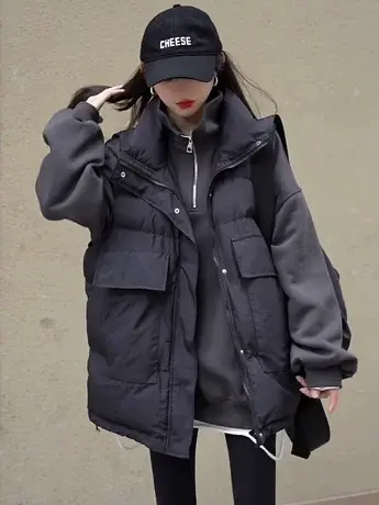 2023秋冬装新款羽绒棉马甲女中长款外穿马夹外套韩版宽松百搭坎肩商品大图