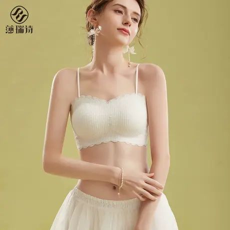 抹胸内衣女蕾丝小吊带背心防走光裹胸夏季薄款美背打底细肩带文胸商品大图
