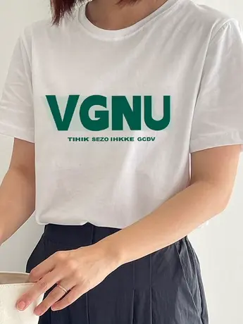 白色女士仿棉短袖t恤夏季2023新款美式复古冷淡系独特别致上衣服图片