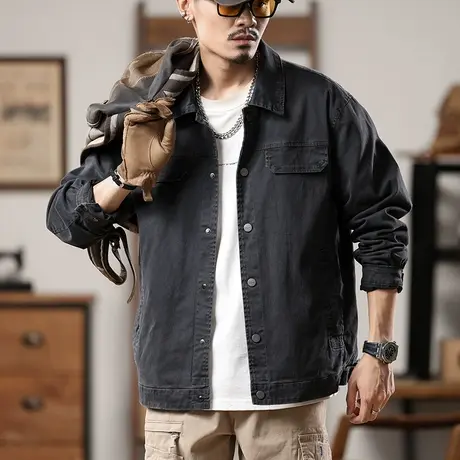 百搭时尚保暖外套工装男夹克外套男士秋冬男款男士休闲外套夹克商品大图