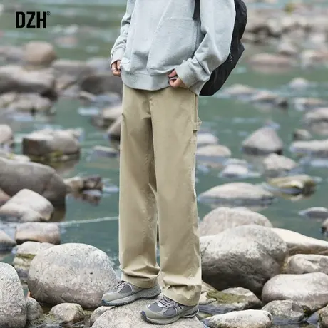 男士卡其色工装裤子男直筒宽松2025新款春季纯棉裤子男款休闲长裤商品大图