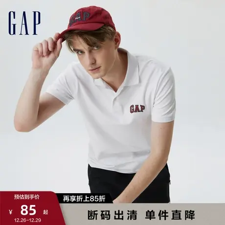 【断码优惠】Gap男装夏季LOGO通勤休闲短袖POLO衫715819时尚上衣商品大图
