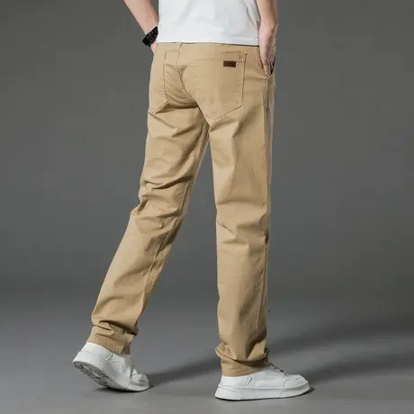 秋冬直筒加肥加大胖弹力男裤子休闲裤男宽松肥佬裤男士高腰大码裤图片