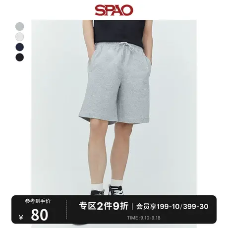SPAO男士短裤2023年夏季新款休闲运动松紧腰宽松裤SPMTD23P01商品大图