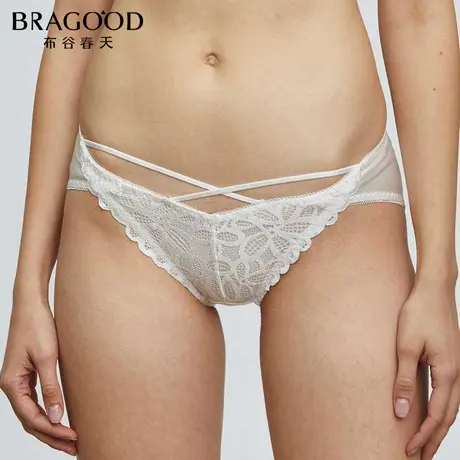 BRAGOOD清爽蕾丝透气纯棉全棉底裆舒适提臀女士内裤内衣图片