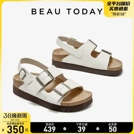 BeauToday悠闲假日厚底勃肯凉鞋女款2025新款夏季外穿罗马鞋图片