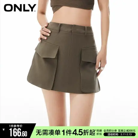 ONLY冬季时尚甜酷工装风A字短款半身裙女|123216033图片