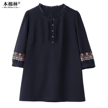 直播胖mm宽松显瘦简约洋气上衣大码女装200斤时髦洋气七分袖T恤春图片