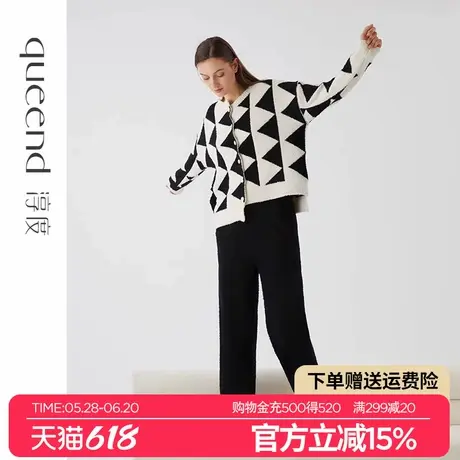 淳度半边绒睡衣女秋冬款加厚长袖高级感格子可外穿珊瑚绒家居服冬商品大图