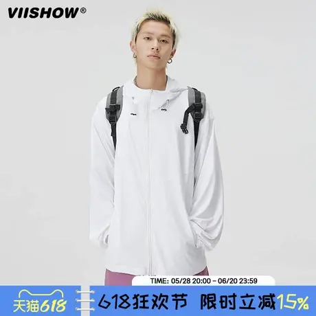VIISHOW夏款新品情侣连帽防晒服清新透气宽松休闲时尚街头防晒衣图片