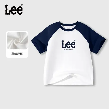 Lee童装儿童短袖男孩潮牌痞帅风中大童半袖t恤插肩袖夏季男童上衣图片