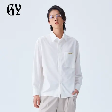 雅戈尔奥莱 GY男装夏季简约经典款式垂感舒适吸湿透气男士长袖图片