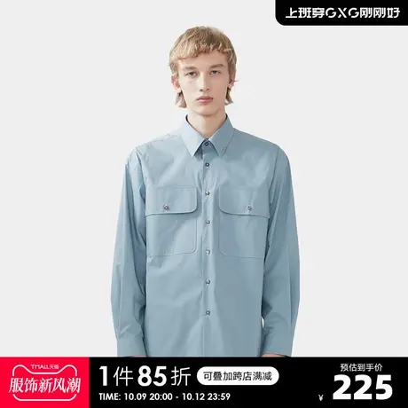 YATLAS亚锐男装夏季商场同款简约衬衫男高级感休闲翻领上衣图片