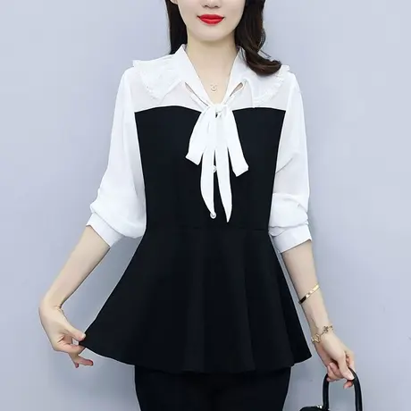 欧货早秋新款女装上衣2023春秋长袖t恤设计感洋气减龄打底衫大码图片