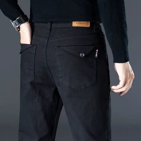 春季男裤上班黑色2024新款男士休闲长裤直筒宽松工装裤子潮流百搭商品大图