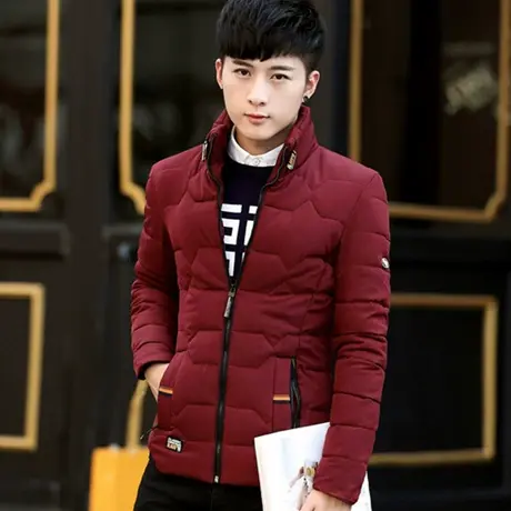 冬天男士棉衣韩版修身棉袄2021新款冬季加绒外套青少年冬装棉服潮图片