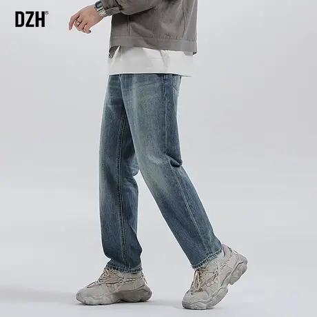 男士显瘦直筒牛仔裤男春季痞帅高级感裤子美式高街直筒裤牛仔长裤商品大图