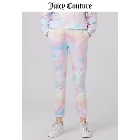 Juicy Couture橘滋休闲裤春季新款扎染裤子宽松针织束脚长裤薄女商品大图
