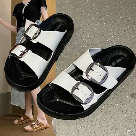 拖鞋女2024新款室内家居浴室洗澡防滑软底凉拖鞋女外穿夏季沙滩鞋商品大图