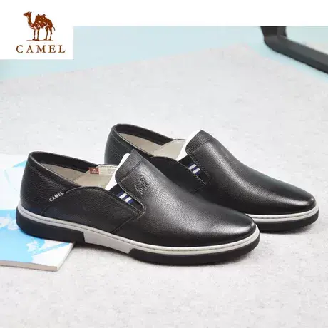 Camel/骆驼男鞋春季新品羊皮时尚休闲舒适耐磨套脚皮鞋A201047324商品大图