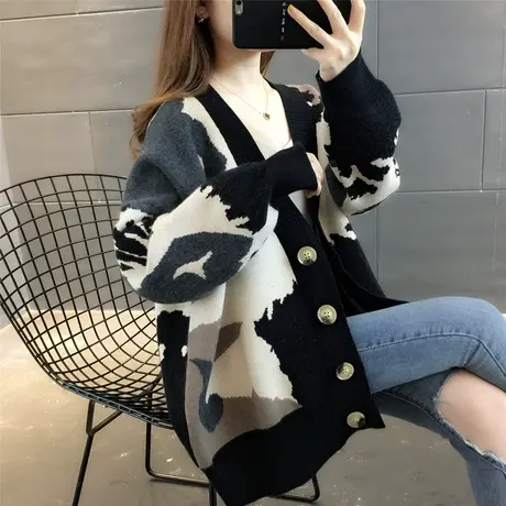 毛衣2023年新款女装秋冬季秋款秋装女士针织开衫宽松百搭外穿爆款图片