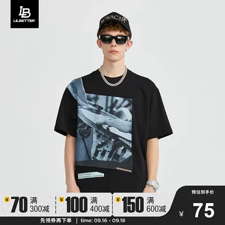 Lilbetter潮牌短袖t恤男美式街头新款体恤休闲夏装上衣男士半袖LB商品大图