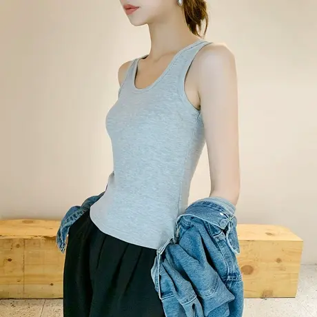 网红爆款美背短款小吊带运动背心女夏韩版内搭打底露脐上衣外穿潮图片