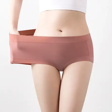 爱莎内裤女士中高腰无痕裤头夏季薄款女生防夹臀透气收腹三角裤女图片