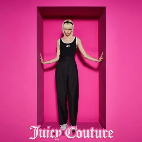 Juicy Couture橘滋2023新款个性通勤不对称宽松女休闲裤商品大图