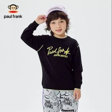 大嘴猴童装儿童毛衣2023新品男女童春秋圆领打底针织衫中大童上衣商品大图