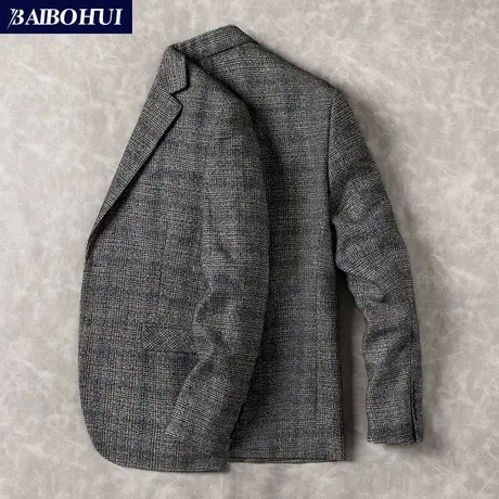 秋季新款中年男士休闲西服上衣韩版时尚单件小西装外套男修身单西商品大图
