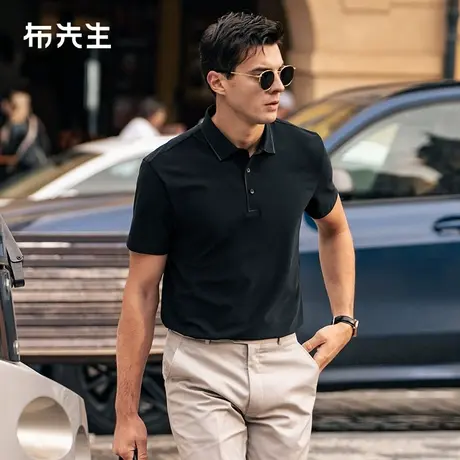 MrBu布先生无痕衬衫领t恤男2025夏凉爽透气商务半袖男父亲节礼物商品大图