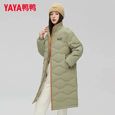 鸭鸭2024新款时尚羽绒服城野户外复古宽松情侣男女中长款外套保暖图片