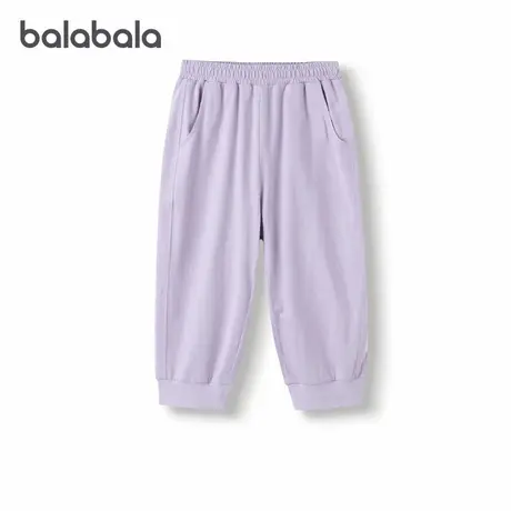 巴拉巴拉女童运动裤宝宝速干慢跑裤儿童宽松长裤2025夏装新款童装图片