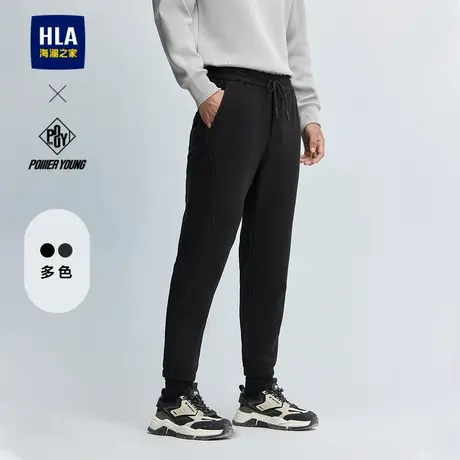 HLA/海澜之家POWER YOUNG系列卫裤24秋冬新款硅胶标时尚休闲裤男商品大图
