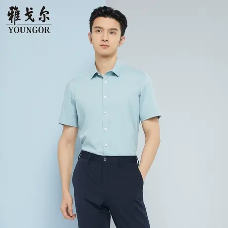 【商场同款】雅戈尔男士短袖衬衫春夏新款官方短袖衬衫男S2968商品大图