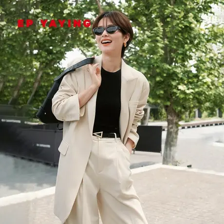 【EP雅莹×唐嫣联名系列】 OL米色西装外套 秋冬商场同款1117A图片