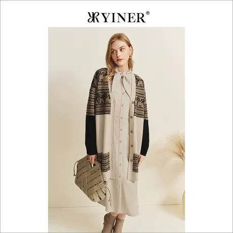 YINER音儿专柜女装2022冬季新款毛针织衫8C32506020商品大图