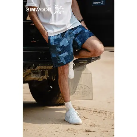 Simwood简木丹宁【宽松版型】新款速干薄款五分沙滩裤休闲短裤图片