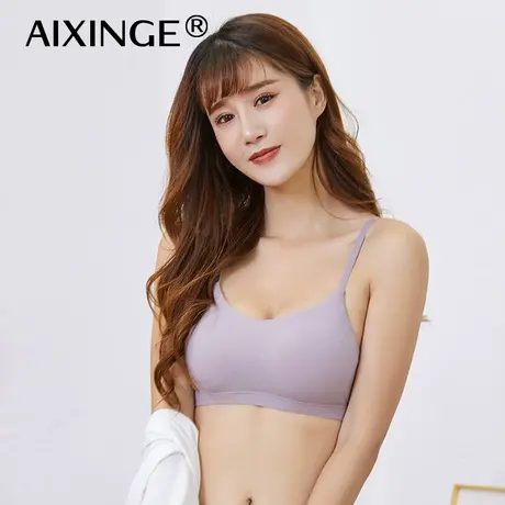 内衣女无钢圈聚拢背心一体式带胸垫无痕抹胸裹胸美背交叉吊带文胸图片
