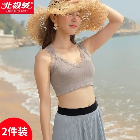 内衣女胸罩美背性感聚拢背心式抹胸裹胸蕾丝网红爆款吊带文胸商品大图