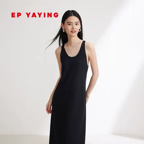 EP YAYING雅莹女装 背心连衣裙内搭a字小黑裙 2024春装新品4121A图片