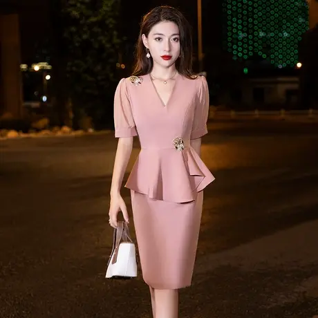 小晚礼服女正式场合法式气质名媛高端女神范高级感轻奢宴会连衣裙商品大图