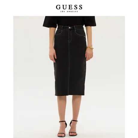 GUESS 23女士不规则设计潮流中长款半裙-Q3PD57D51V0图片