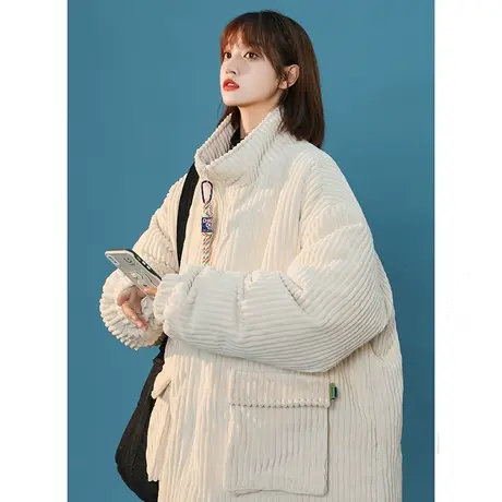 oversize棉袄外套女2022新款秋冬季加厚小个子高级感炸街上衣棉服图片