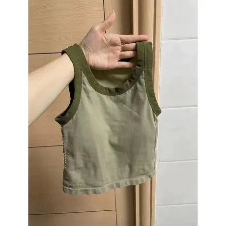 文胸一体带胸垫无袖上衣女夏韩版百搭修身小个子短款吊带背心潮商品大图