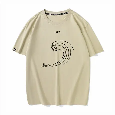 秀洛life生活给我迎头痛击打工人心酸T恤男女半袖短袖体恤衫打底商品大图